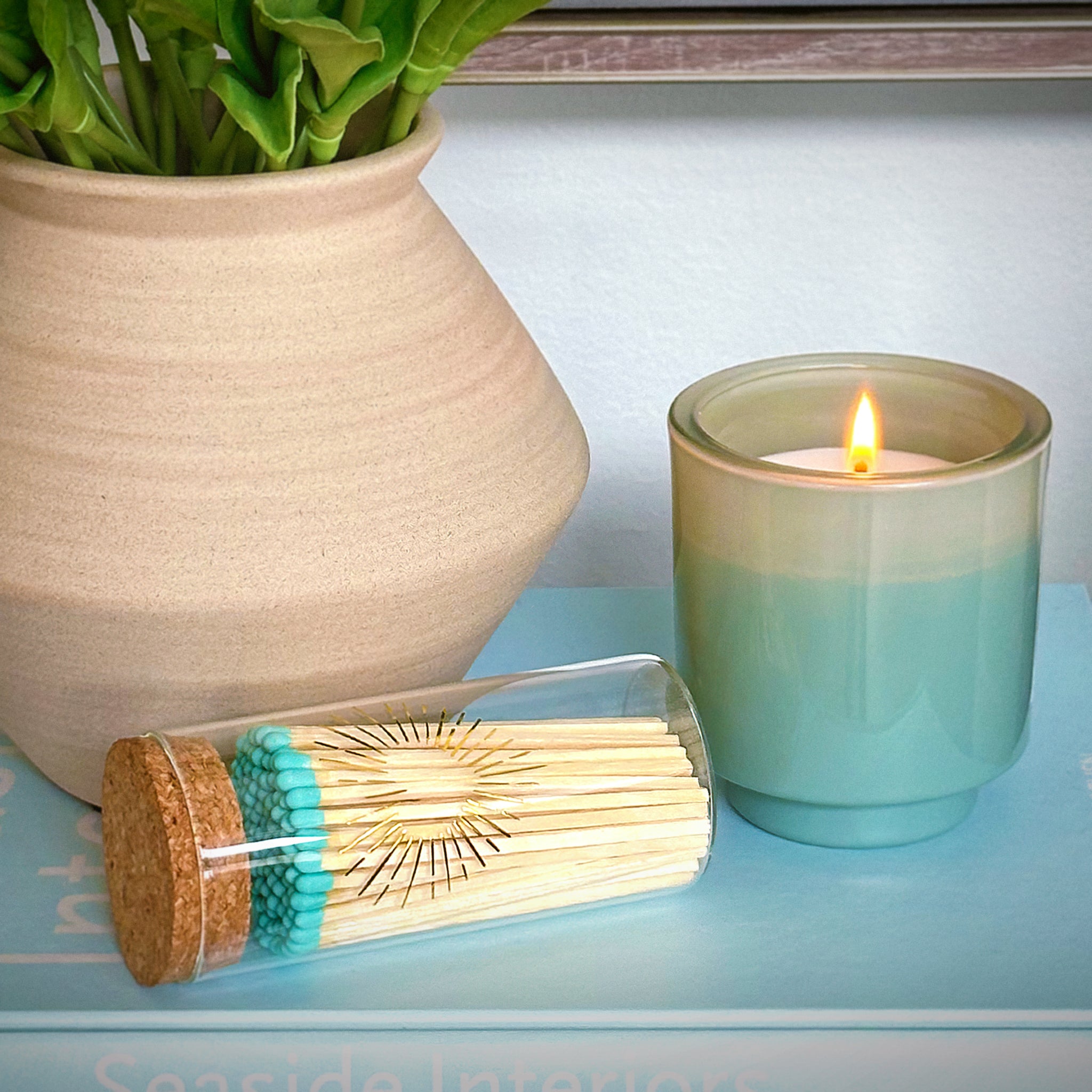 4" Black Tip Pink Safety Matches in a Heart Foil Large Cork Top Jar