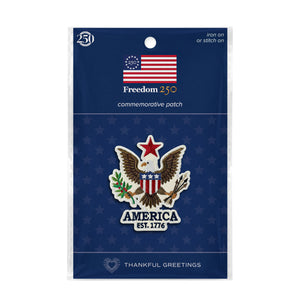 Freedom 250 Commemorative Patch - Officially Licensed - Patriotic Eagl