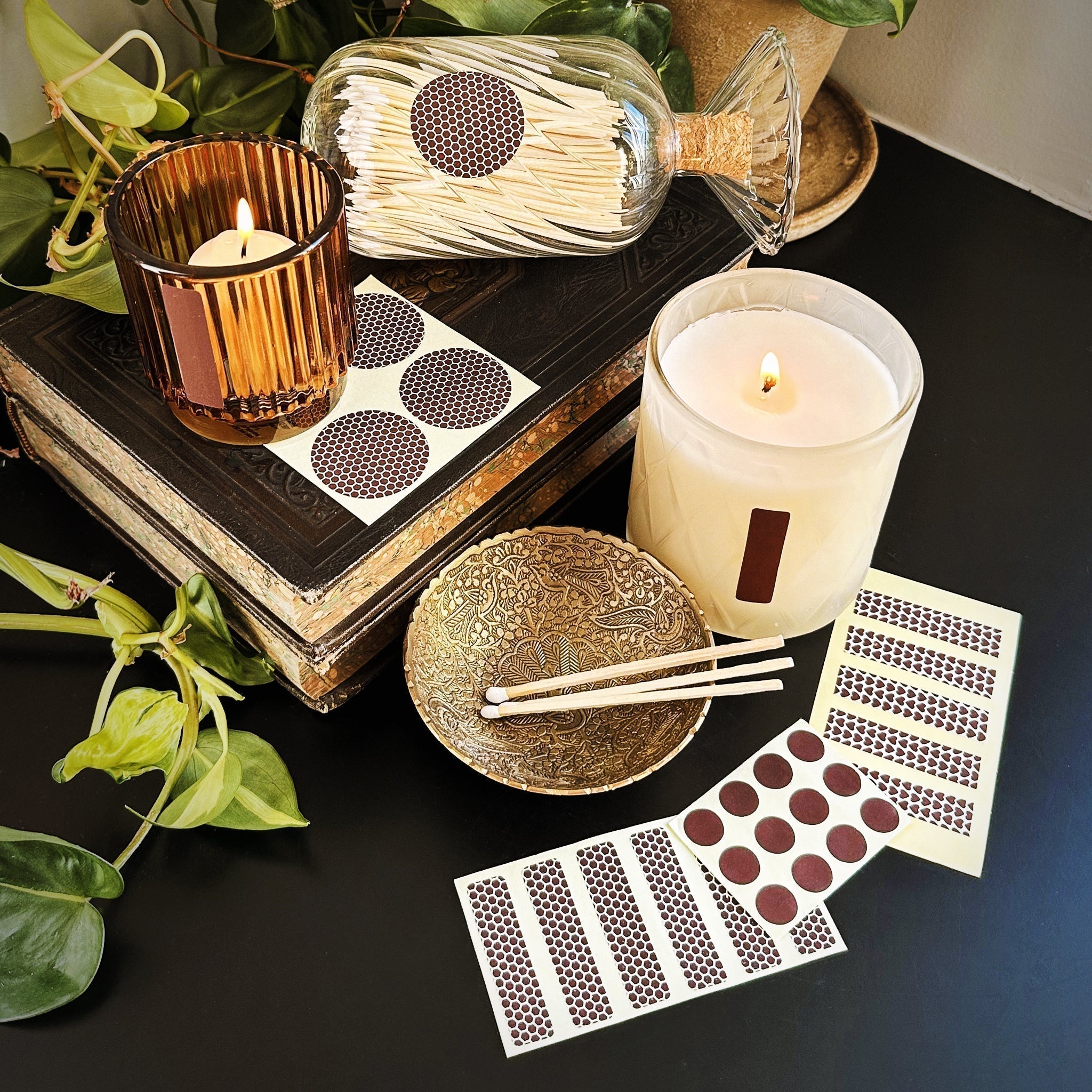 .75" Circle Brown Striker Stickers - Set of 50